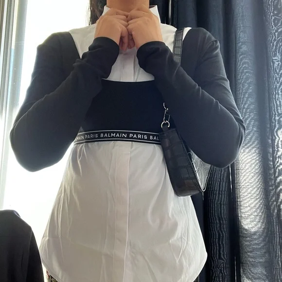 Authentic Balmain crop top in size small - Picture 8 of 11